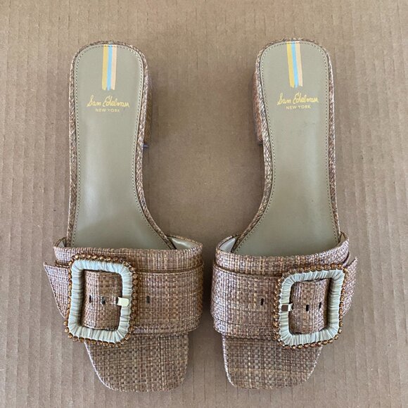 Sam Edelman Deacon Beaded Slide Sandal "CUOIO BASKET WEAVE" | US 8 - Picture 5 of 7
